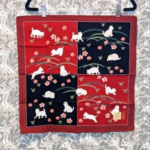 NWT Vintage Kurochiku Japanese Dog Handkerchief